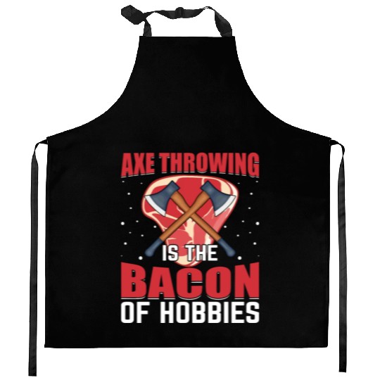 Axe Throwing Is the Bacon of Hobbies - Funny Pig Kitchen Aprons