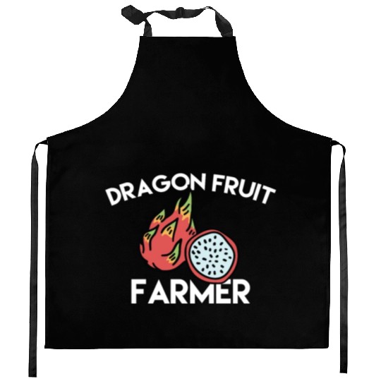 Dragon Fruit Farmer Kitchen Aprons