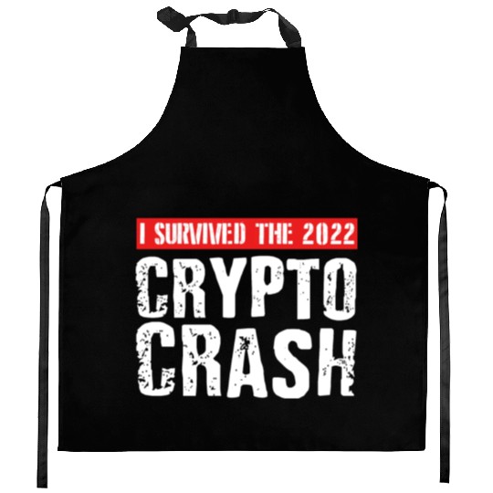 I SURVIVED THE 2022 CRYPTO CRASH RETRO Kitchen Aprons
