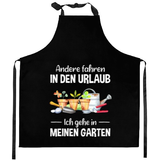 Garden Vacation Funny Quote Gardener Gift Idea Kitchen Aprons