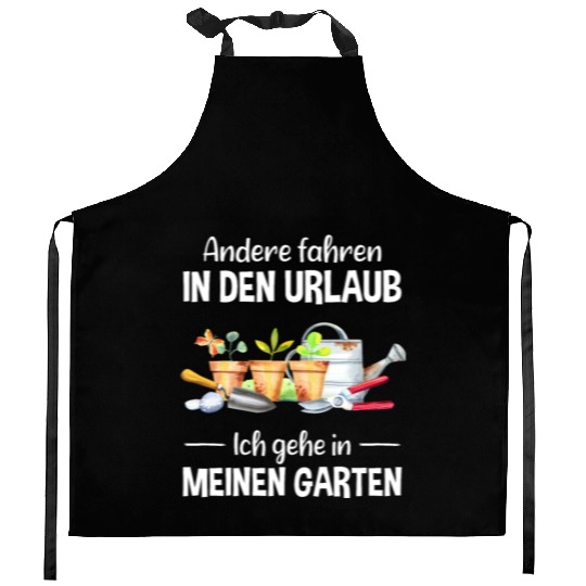 Garden Vacation Funny Quote Gardener Gift Idea Kitchen Aprons