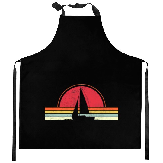 Sailing Vintage Retro Sailboat Boating Boat Sailor Kitchen Aprons
