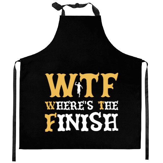 WTF Where's The Finish - Running Runner Kitchen Aprons