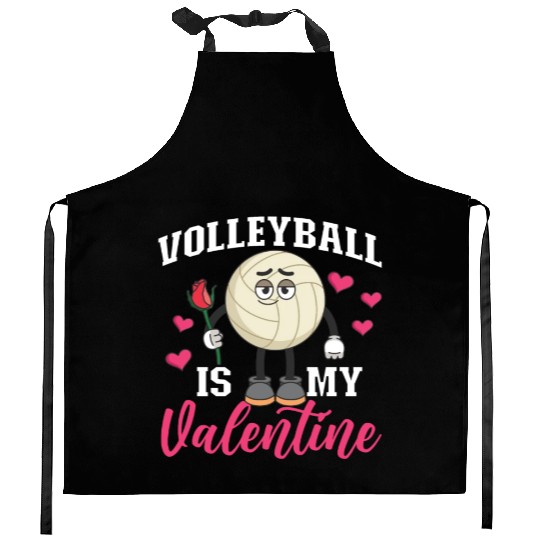 Volleyball Player Team Valentines Kitchen Aprons