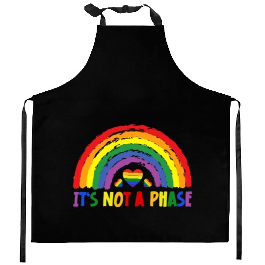 LGBTQIA+ Rainbow Flag Gay Pride It's Not A Phase Kitchen Aprons