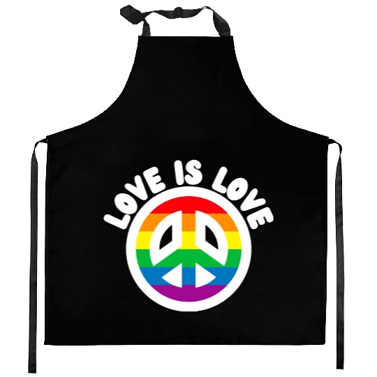 Pride flag - Pride quote lgbt community Kitchen Aprons