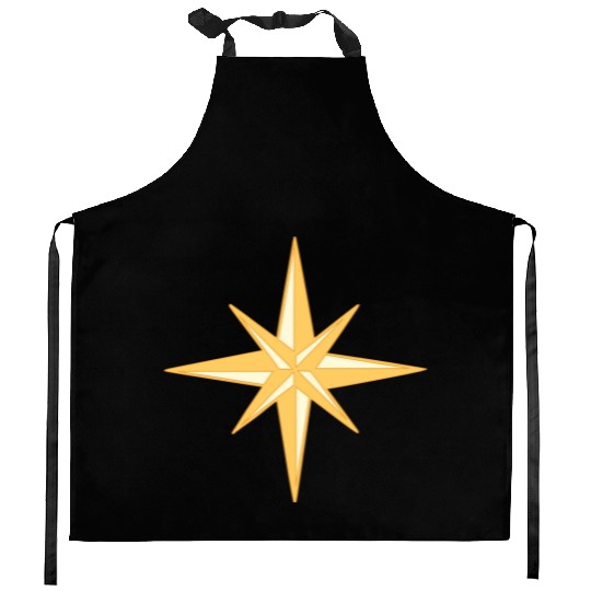 Nautical star. Compass rose, cardinal directions Kitchen Aprons