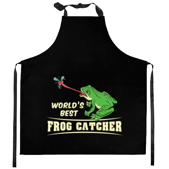 World s Best Frog Catcher For Herpetologist Kitchen Aprons