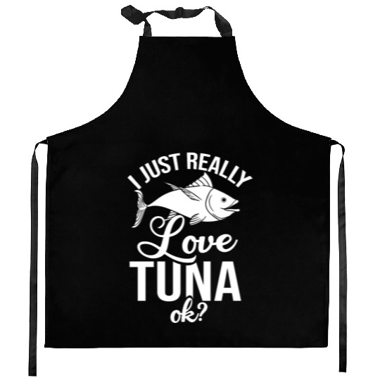 Red Tuna Fish Bluefin Fishing Salad Kitchen Aprons