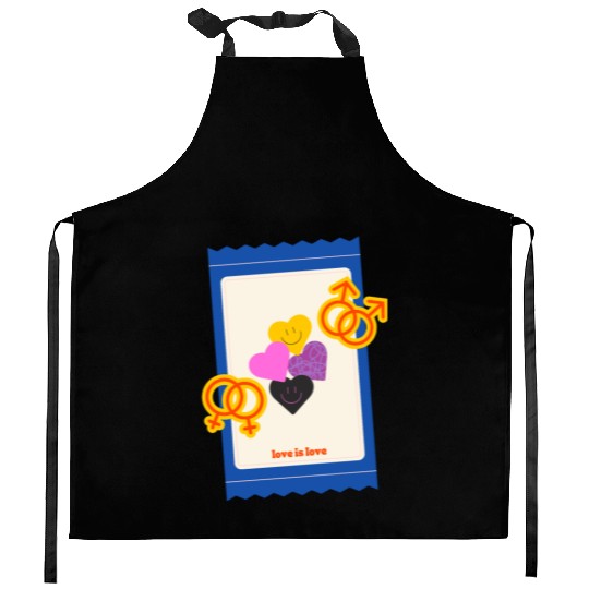 LGBT love is love Kitchen Aprons