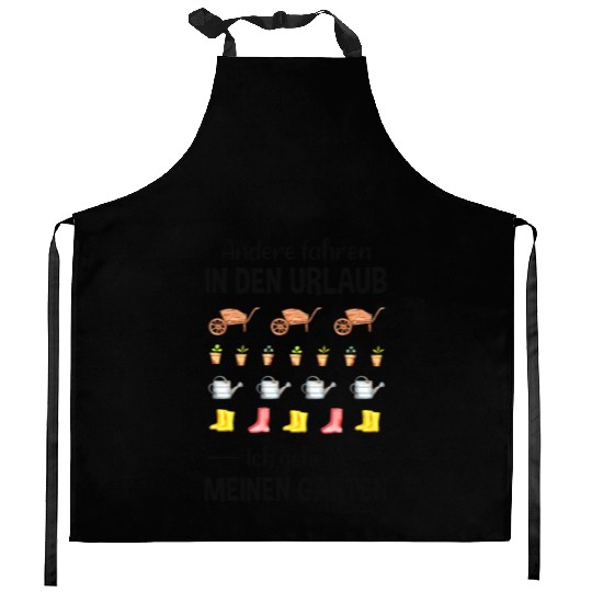 Garden Vacation Funny Quote Gardener Gift Idea Kitchen Aprons
