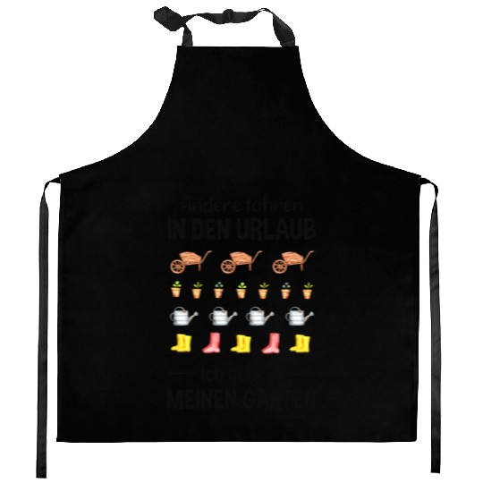 Garden Vacation Funny Quote Gardener Gift Idea Kitchen Aprons