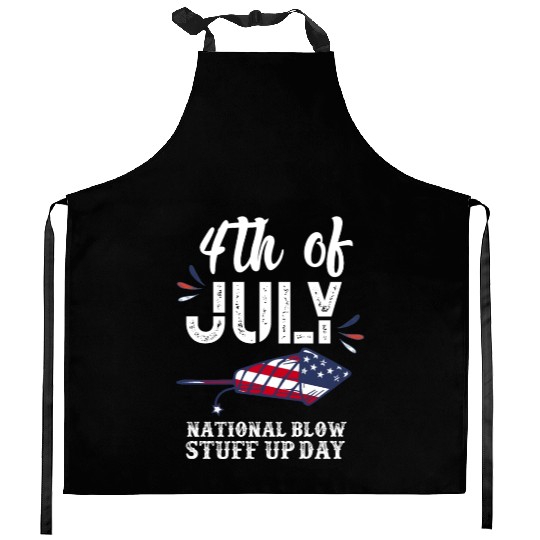 July 4th National Fireworks Day Kitchen Aprons