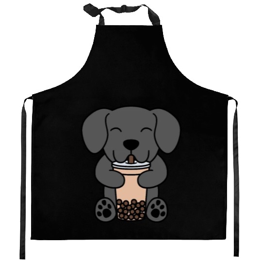 Boba Bubble Tea Great Dane Kitchen Aprons