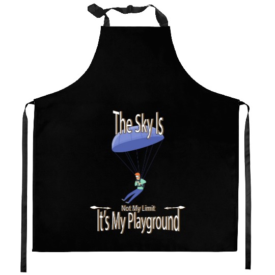The Sky Is My Playground Skydive Funny Cute Kitchen Aprons