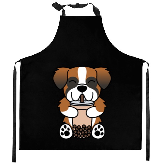 Saint Bernard Boba Bubble Tea Kitchen Aprons