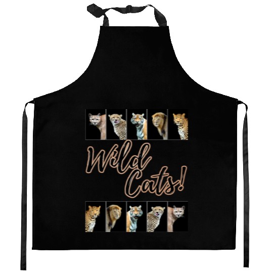 WILDCATS! | Lion, Leopard, Cheetah, Puma, Tiger Kitchen Aprons