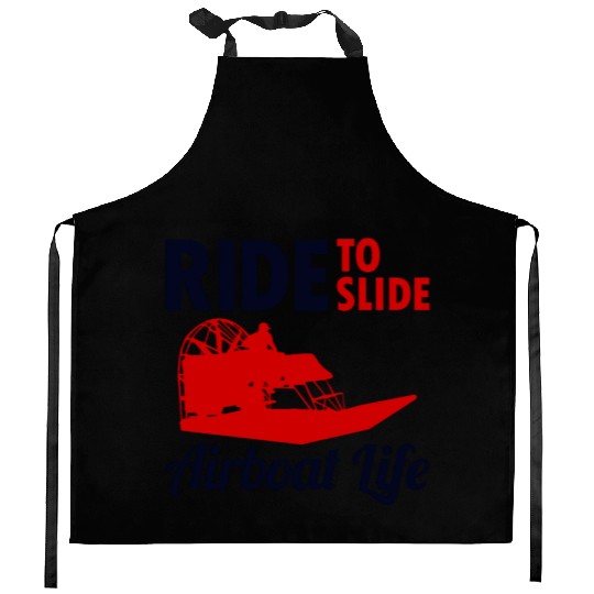 Airboat Fanboat Airboating Swamp boat Race Ride Kitchen Aprons