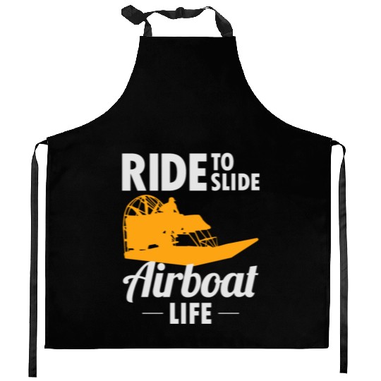 Airboat Fanboat Airboating Swamp boat Race Ride Kitchen Aprons