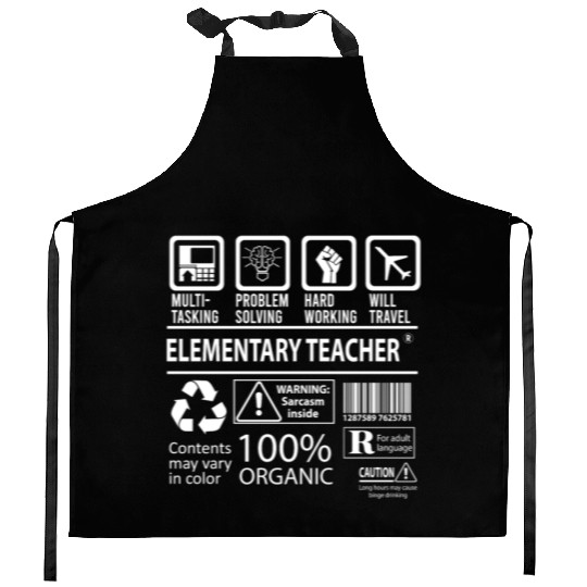 Elementary Teacher Kitchen Aprons - Multitasking Job Gift