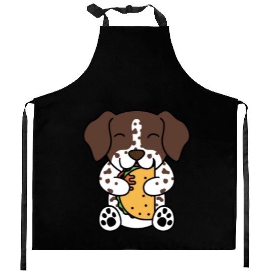German Shorthaired Pointer Taco Lover Kitchen Aprons
