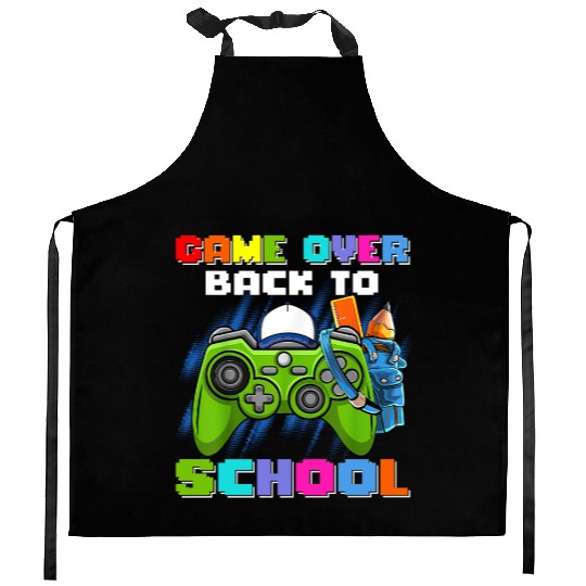 Game Over Back To School Kitchen Aprons
