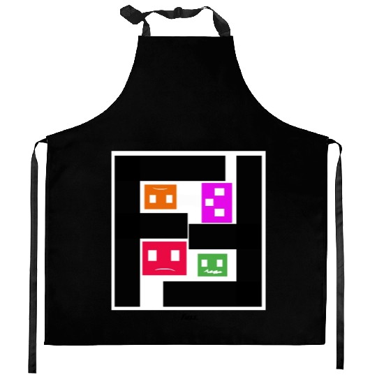 Geometric Cubes In Game - multi-sided cubes Kitchen Aprons