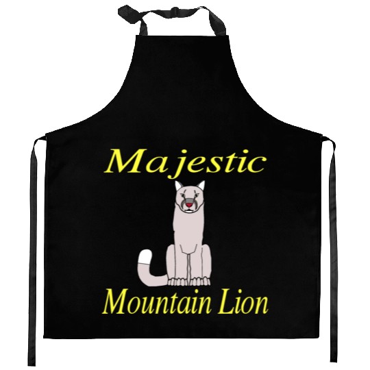 Majestic Mountain Lion DK Kitchen Aprons