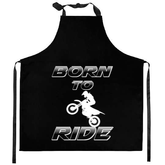 motorcycle riding Kitchen Aprons summer badass born to ride