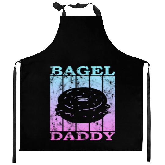 bagel dad 4 Kitchen Aprons