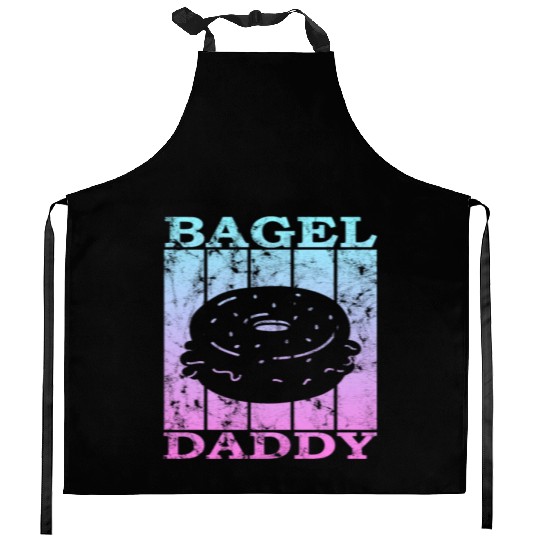 bagel dad 4 Kitchen Aprons