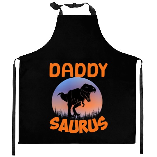 Daddysaurus Papasaurus Kitchen Aprons