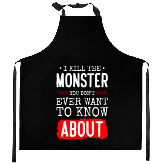 Evil Cute Little Sister Brother Kitchen Aprons