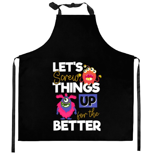 Monster Comic Little Sister Kitchen Aprons