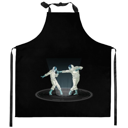 Dancing Astronauts Kitchen Aprons