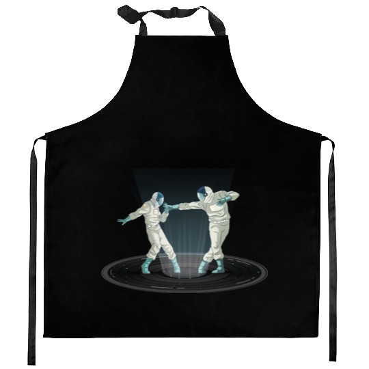Dancing Astronauts Kitchen Aprons
