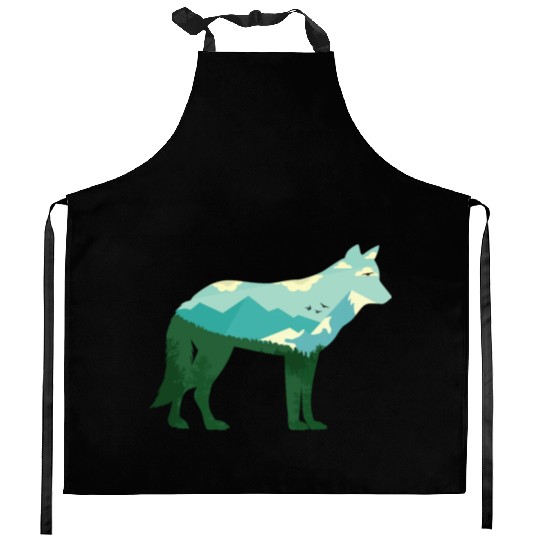 Mountain Wolf Kitchen Aprons