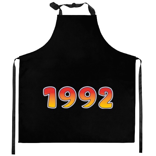 Year 1992 In Orange - Yellow Design Kitchen Aprons