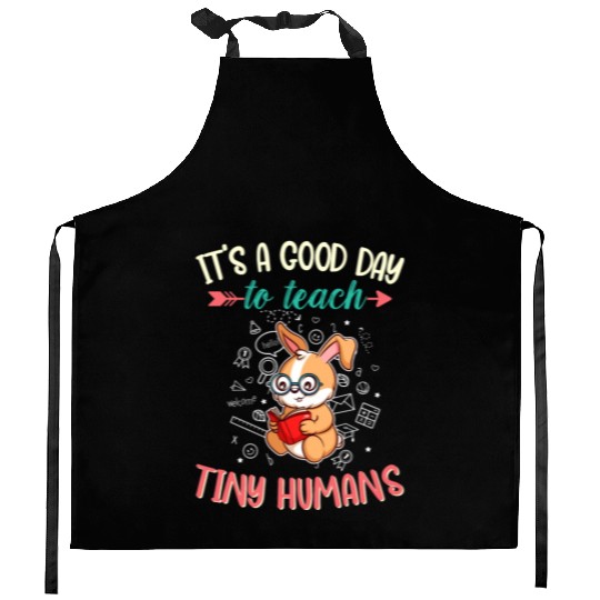 Good Day To Teach Tiny Humans Elementary Teacher Kitchen Aprons