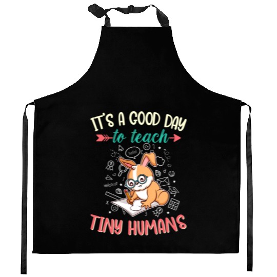 Good Day To Teach Tiny Humans Elementary Teacher Kitchen Aprons