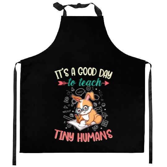 Good Day To Teach Tiny Humans Elementary Teacher Kitchen Aprons