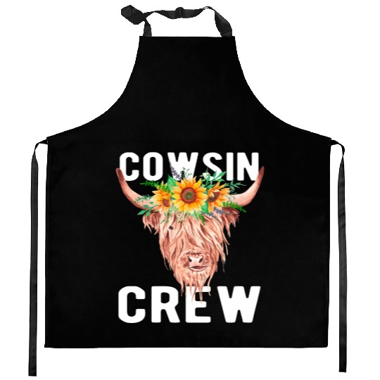Cousin Puns Cowsin Cousin Crew Cow Farm Farmer Kitchen Aprons