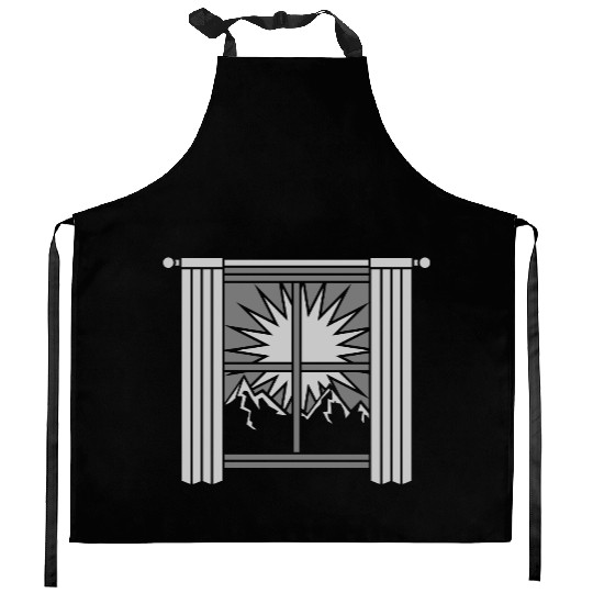 sunrise mountains view window Kitchen Aprons