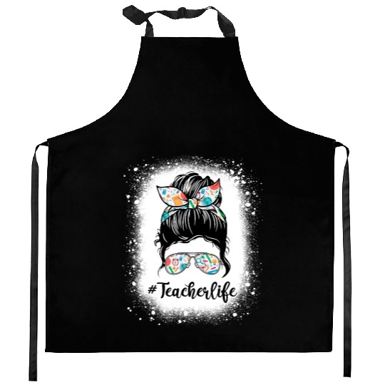 Messy Bun bleached x Teacher Life Kitchen Aprons
