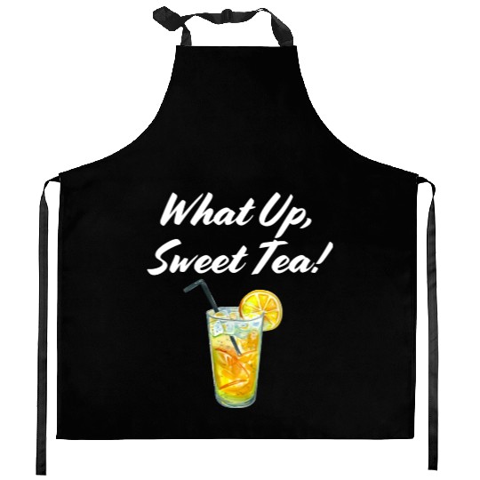 What up, Sweet Tea! White Kitchen Aprons