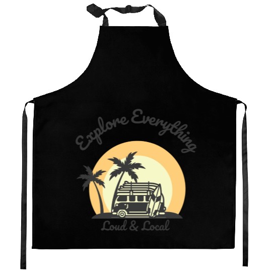 Loud & Local Retro Camping Design Kitchen Aprons