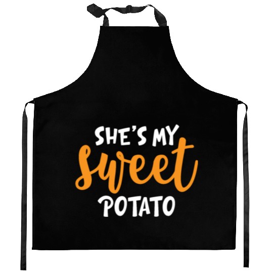 She's My Sweet Potato Funny Matching Mom Daughter Kitchen Aprons