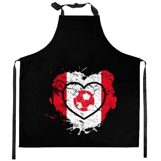 I Love Peru, I Love Football Kitchen Aprons