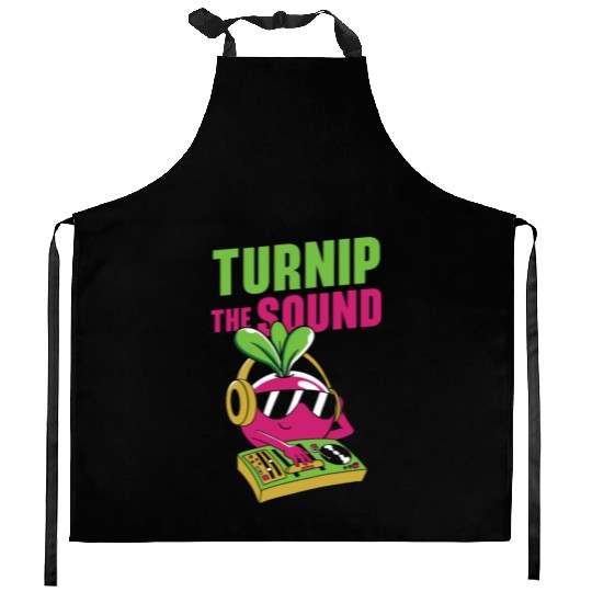Music Turnip Party Music Lover Vegetable Kitchen Aprons