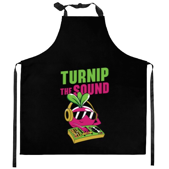 Music Turnip Party Music Lover Vegetable Kitchen Aprons
